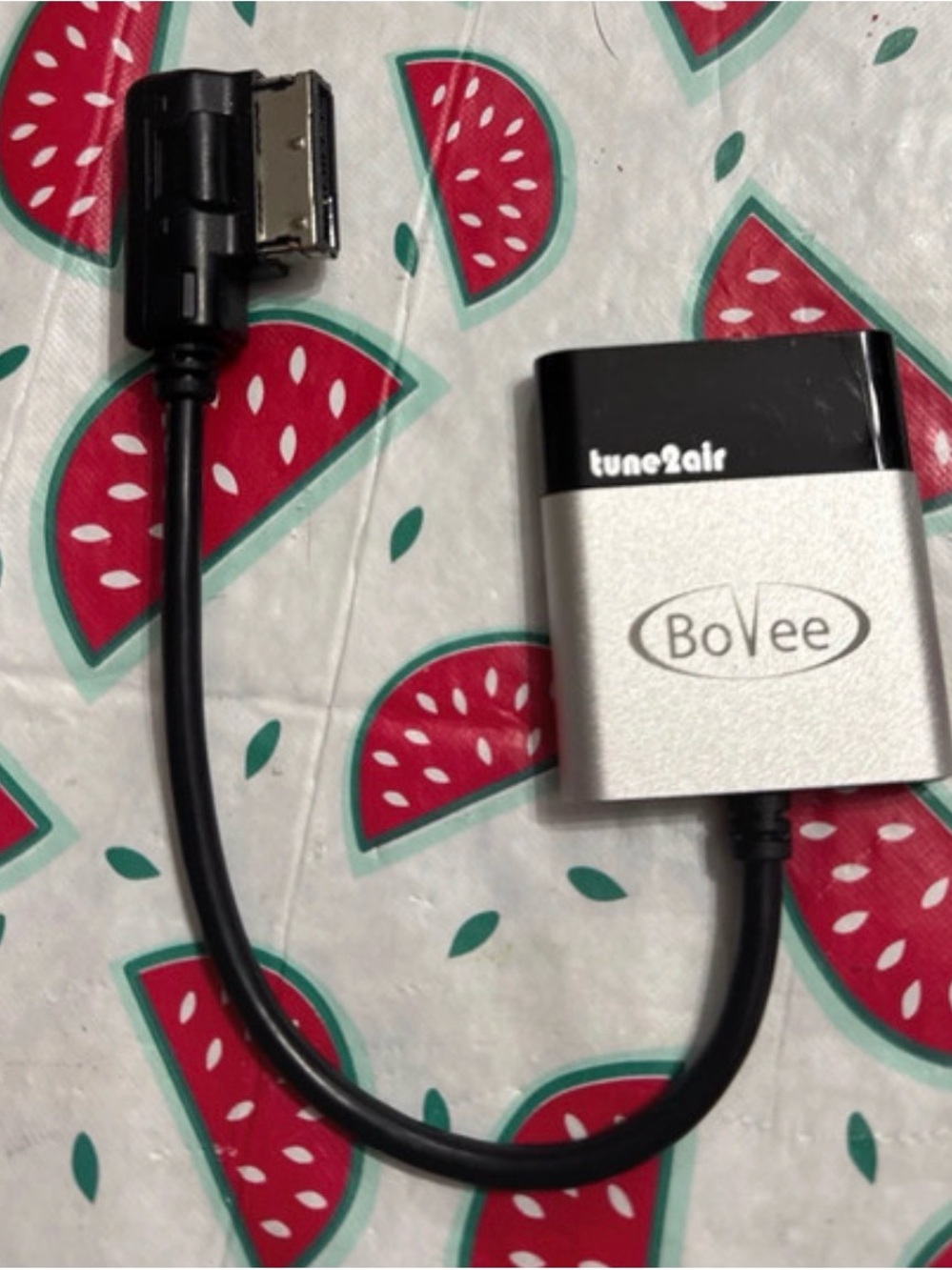 tune2air Silver and Black Bluetooth Audio Adapter for Cell Phones